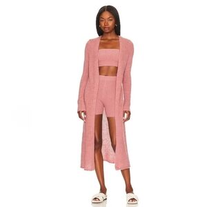 Lovers + Friends Mauve Reign Knit Biker Set M